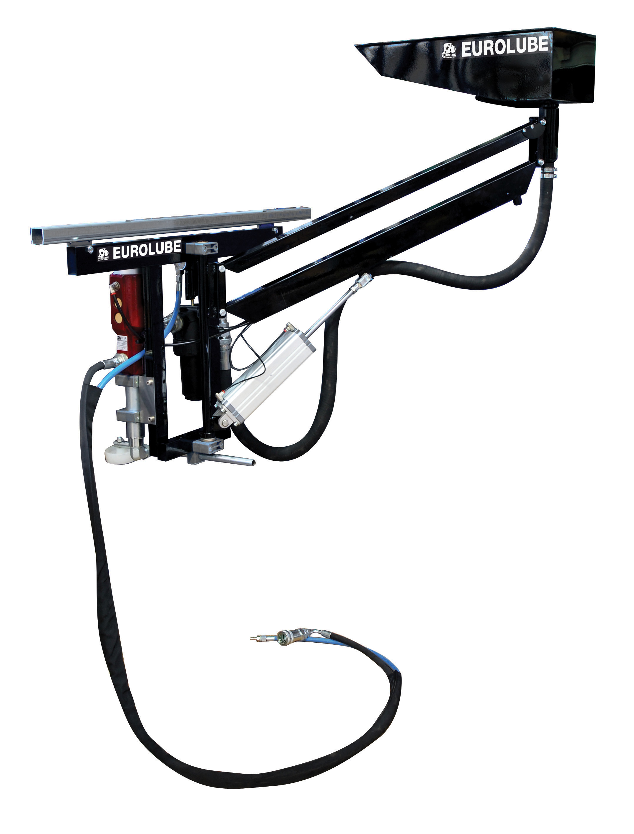 Rail mounted waste oil arm pits - Eurolube Equipment
